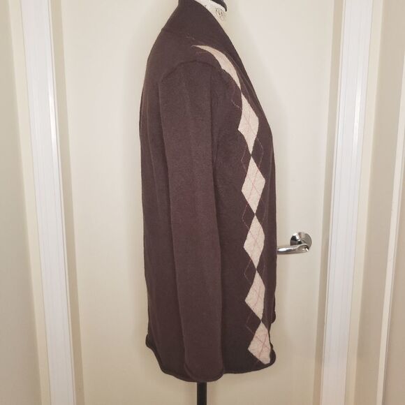 Vintage Argyle Wool Cardigan Sweater - Picture 3 of 7